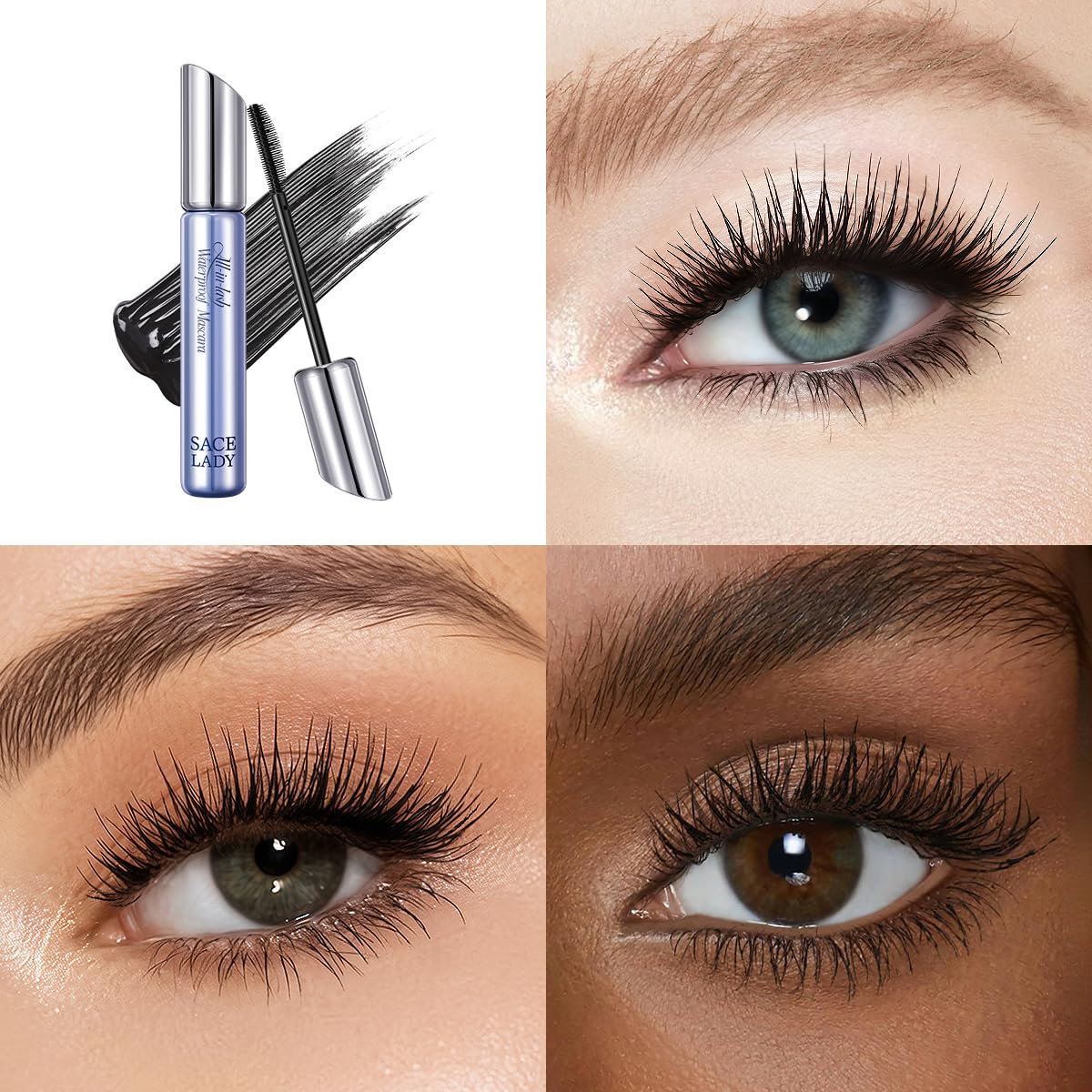 SACE LADY waterproof and smudge-proof formula in action.