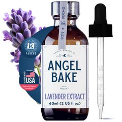 SAENA BAKING CO lavender extract bottle enhances desserts and beverages with floral aroma.