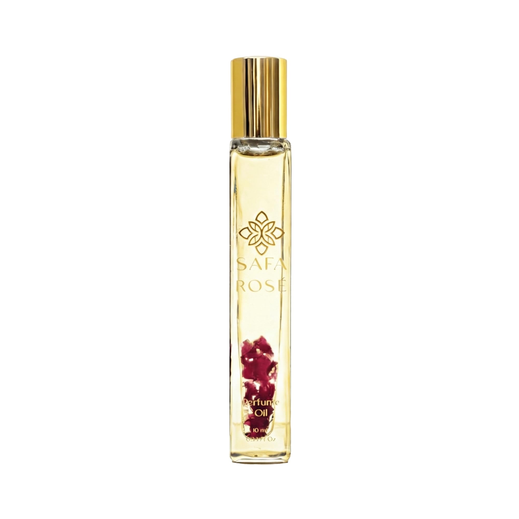 SAFA Rosé perfume roller bottle displaying the elegant fragrance for on-the-go use.