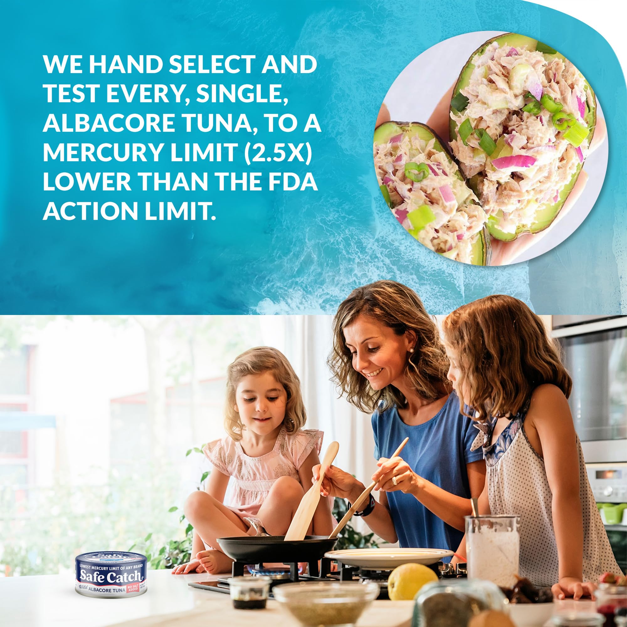Safe Catch tuna with low mercury test badge for informed choices