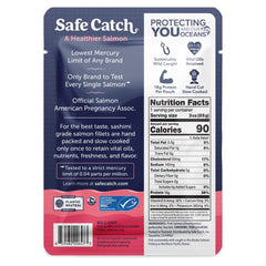 Safe Catch Wild Pink Salmon skinless boneless pouch ready to scoop for easy lunches.
