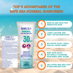 Applying SAFE SEA on the face for non-white cast sun protection
