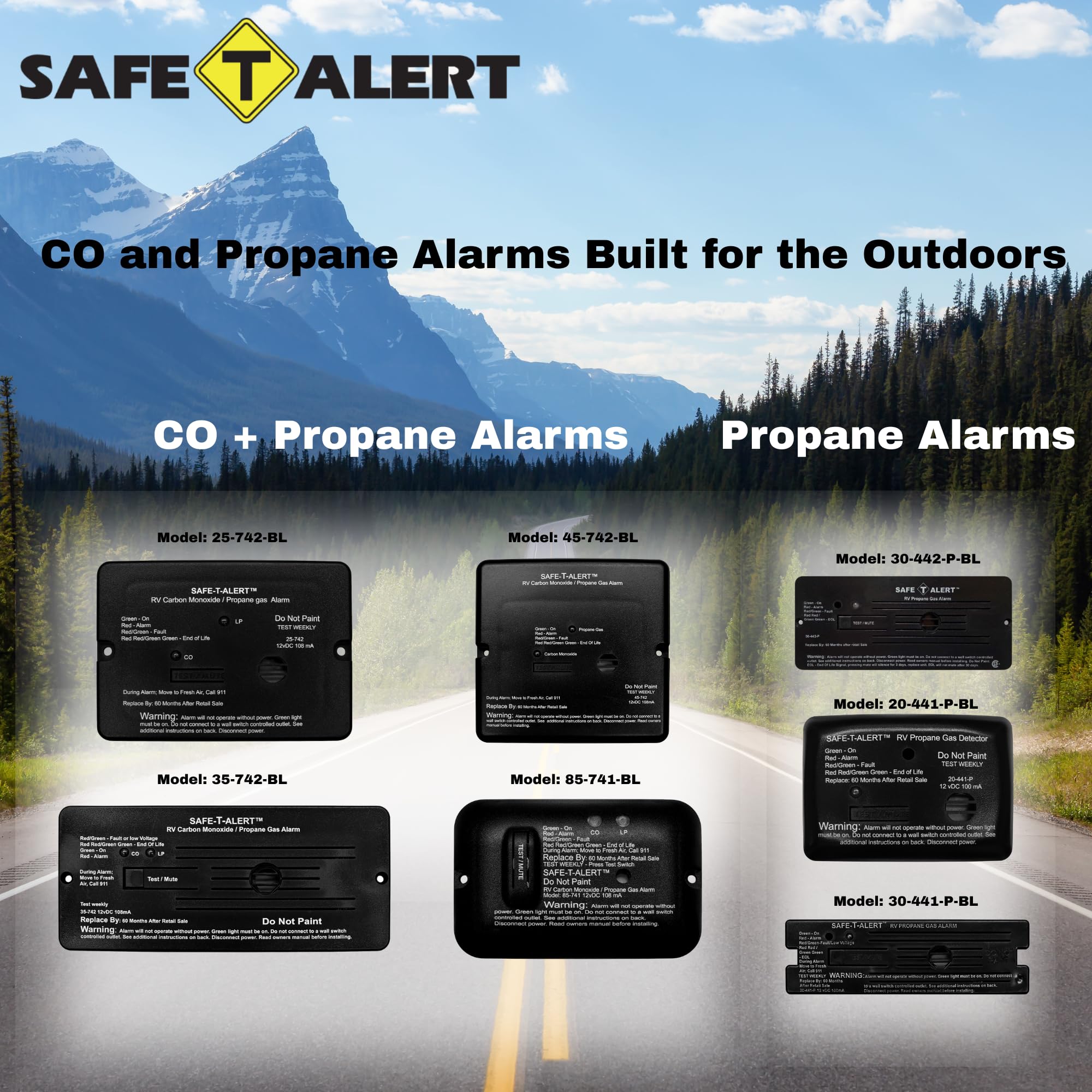 Safe T Alert direct replacement for older models with no extra wiring.