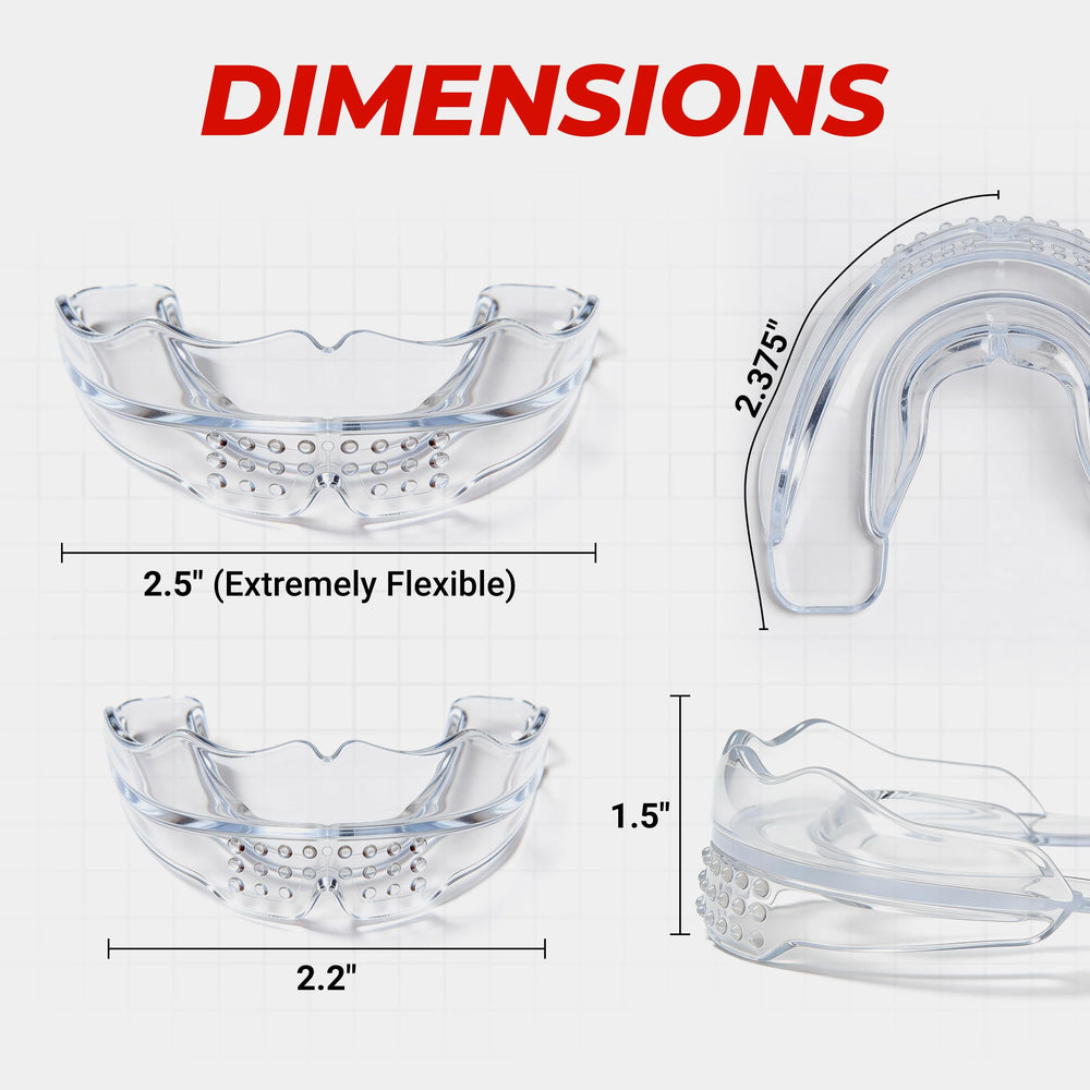 BPA-free and latex-free SAFE GRIN material supports sensitive mouths during games.
