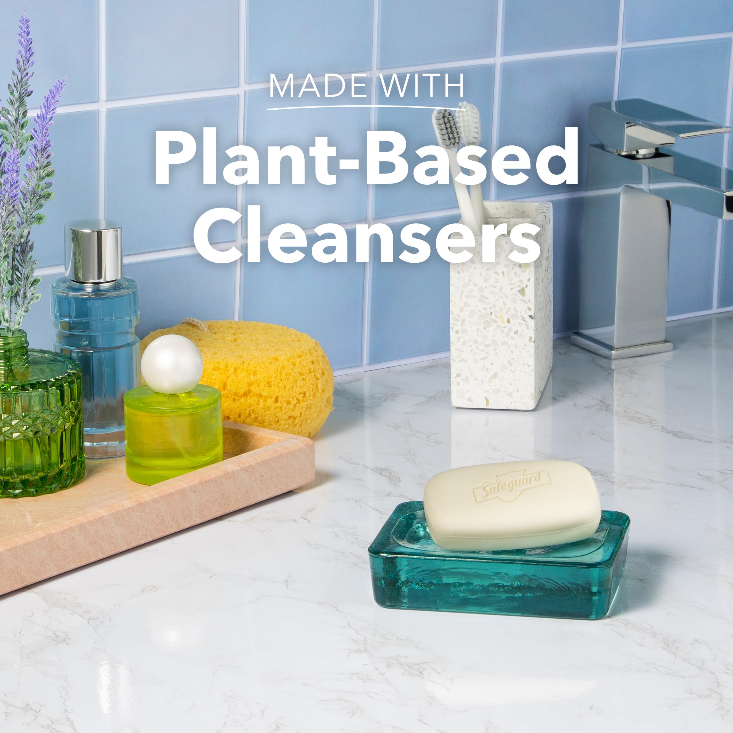 Dermatologist-endorsed Safeguard micellar cleansing bar for daily use.