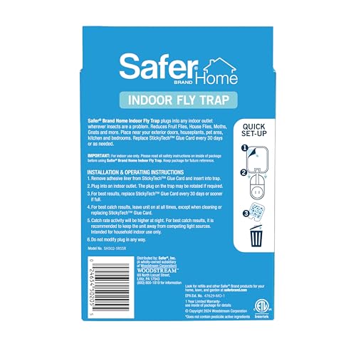 Safer SH502-1R5SR UV LED lure attracts flies and gnats effectively