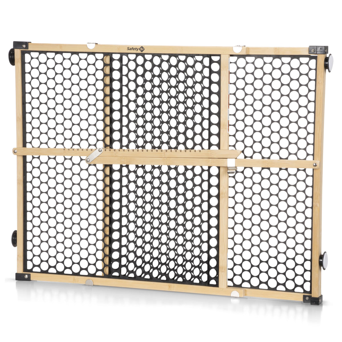Safety 1st Bamboo Gate installed in a doorway, childproofing space with adjustable width.