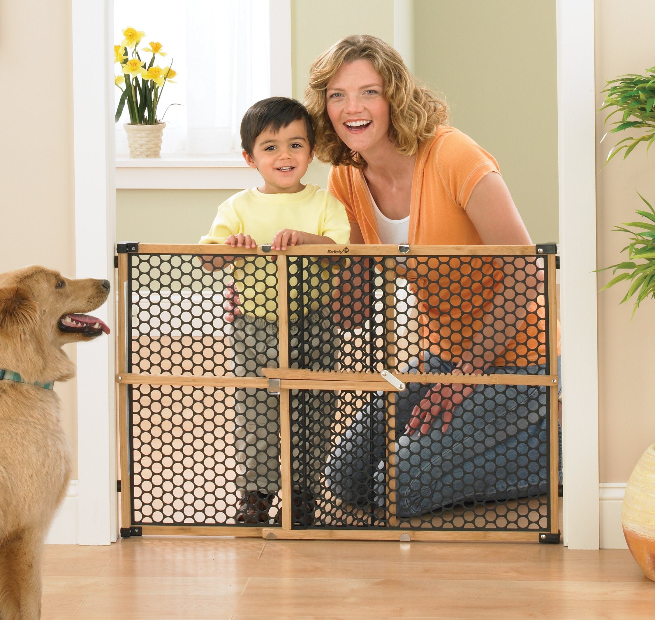 Safety 1st Bamboo Gate provides pet-friendly barrier for small dogs.