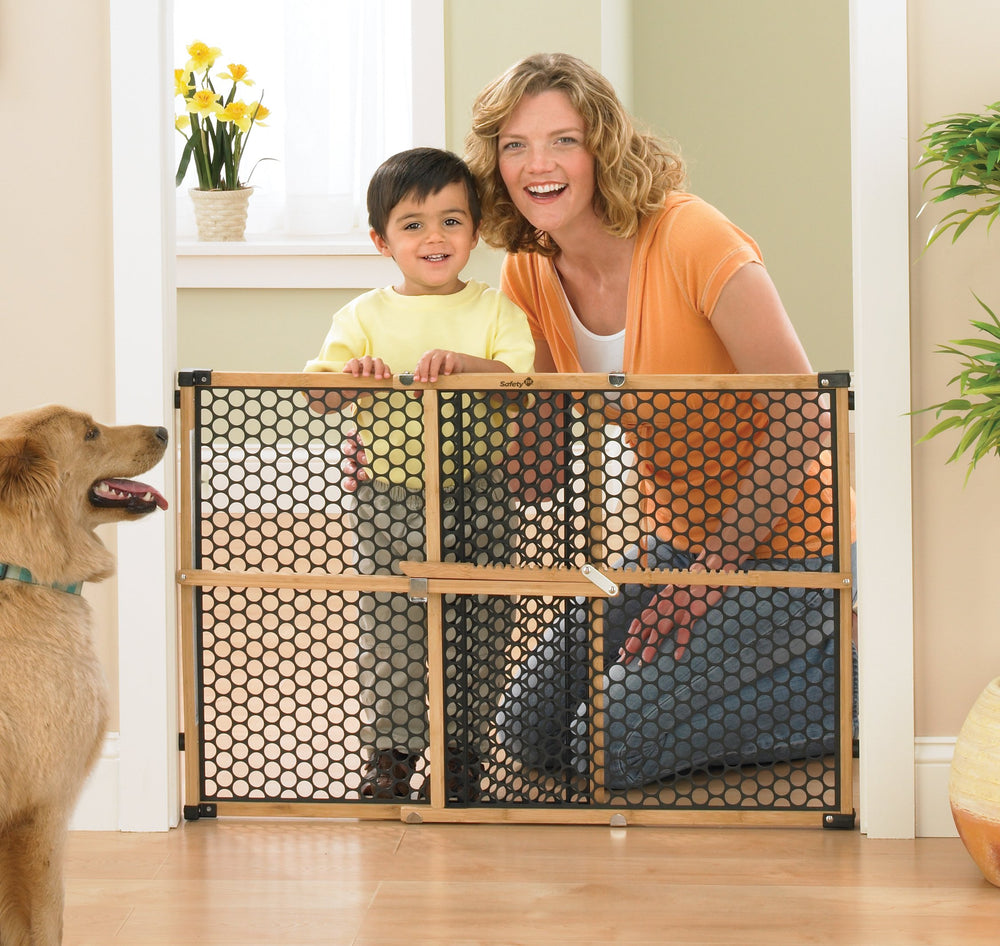 Safety 1st Bamboo Gate provides pet-friendly barrier for small dogs.