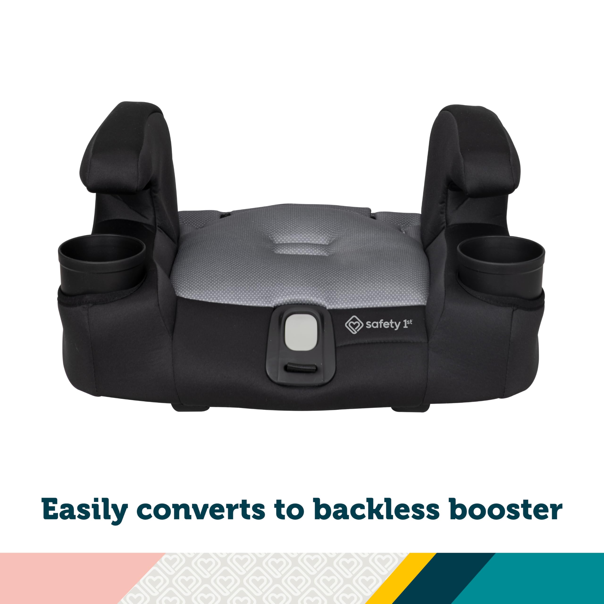 Safety 1st Boost-and-Go removable cover is machine washable for quick cleanups.