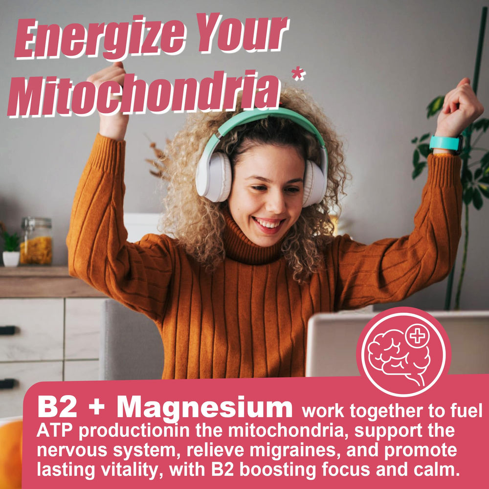 Safgumjel Vitamin B2 Gummies ingredients featuring CoQ10 and magnesium for cellular energy