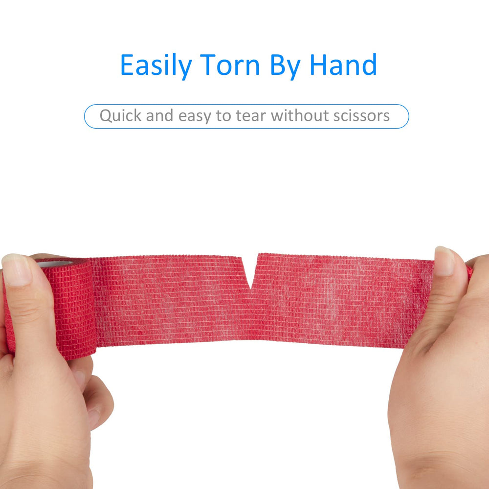 Sagafly bandage wrap red bottle grip test prevents slipping.