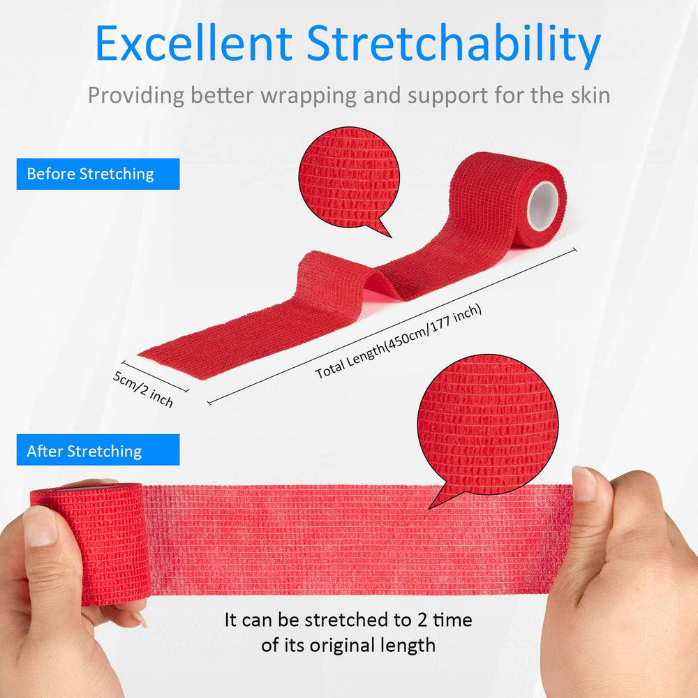 Sagafly bandage wrap red wrist use demonstrates stabilizing support during activity.