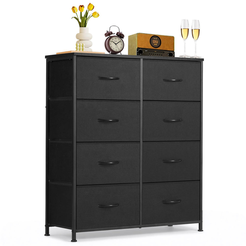 SageNest wood-top dresser demonstrates a sturdy surface for lamps and decor.