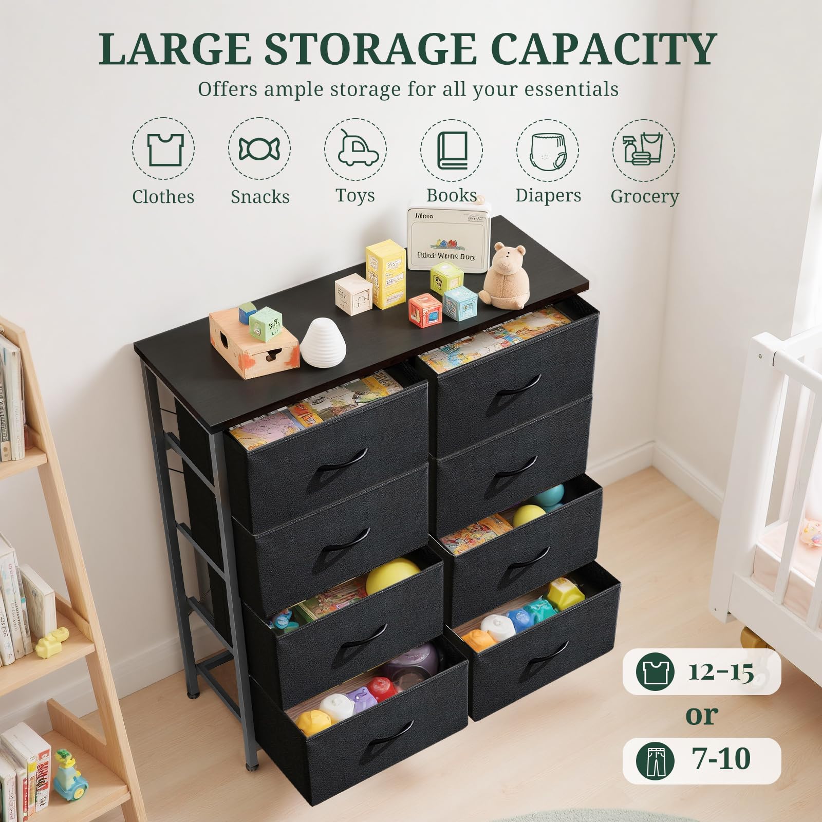 SageNest wood-top surface supports lamps and decor with confidence.
