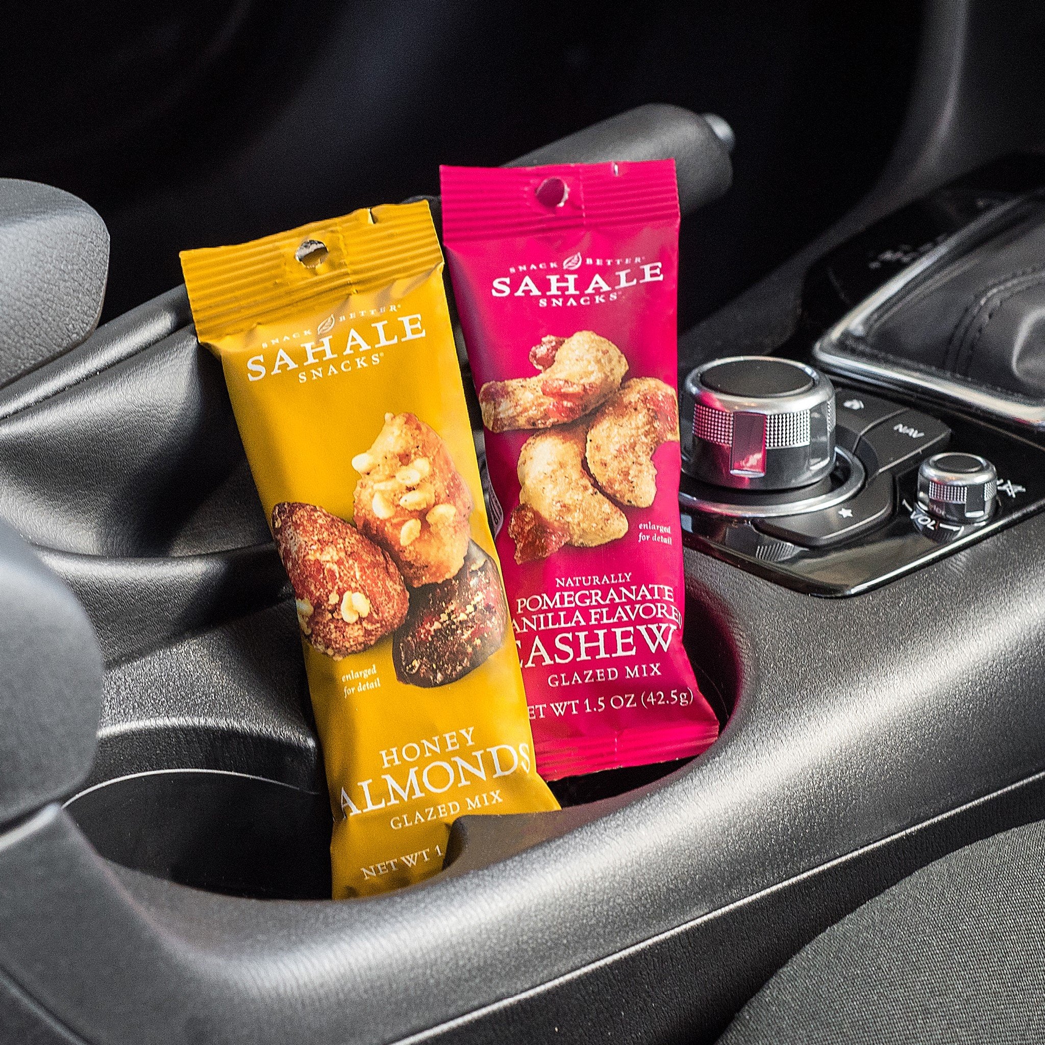 Sahale Snacks Deluxe Nut Mix in packaging; non-GMO and gluten-free snack option