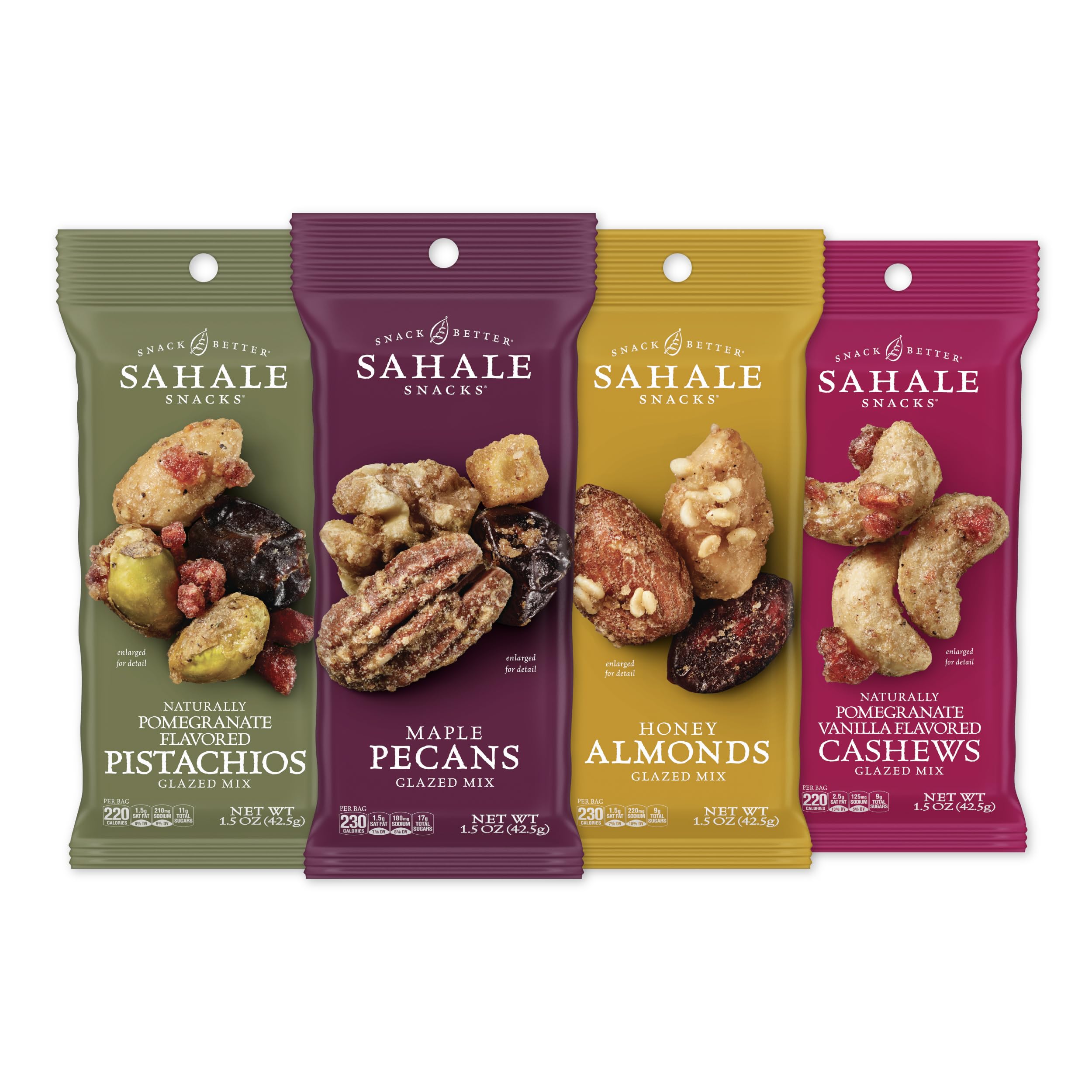 Sahale Snacks glazed maple pecans in a grab-and-go pouch for on-the-go snacking