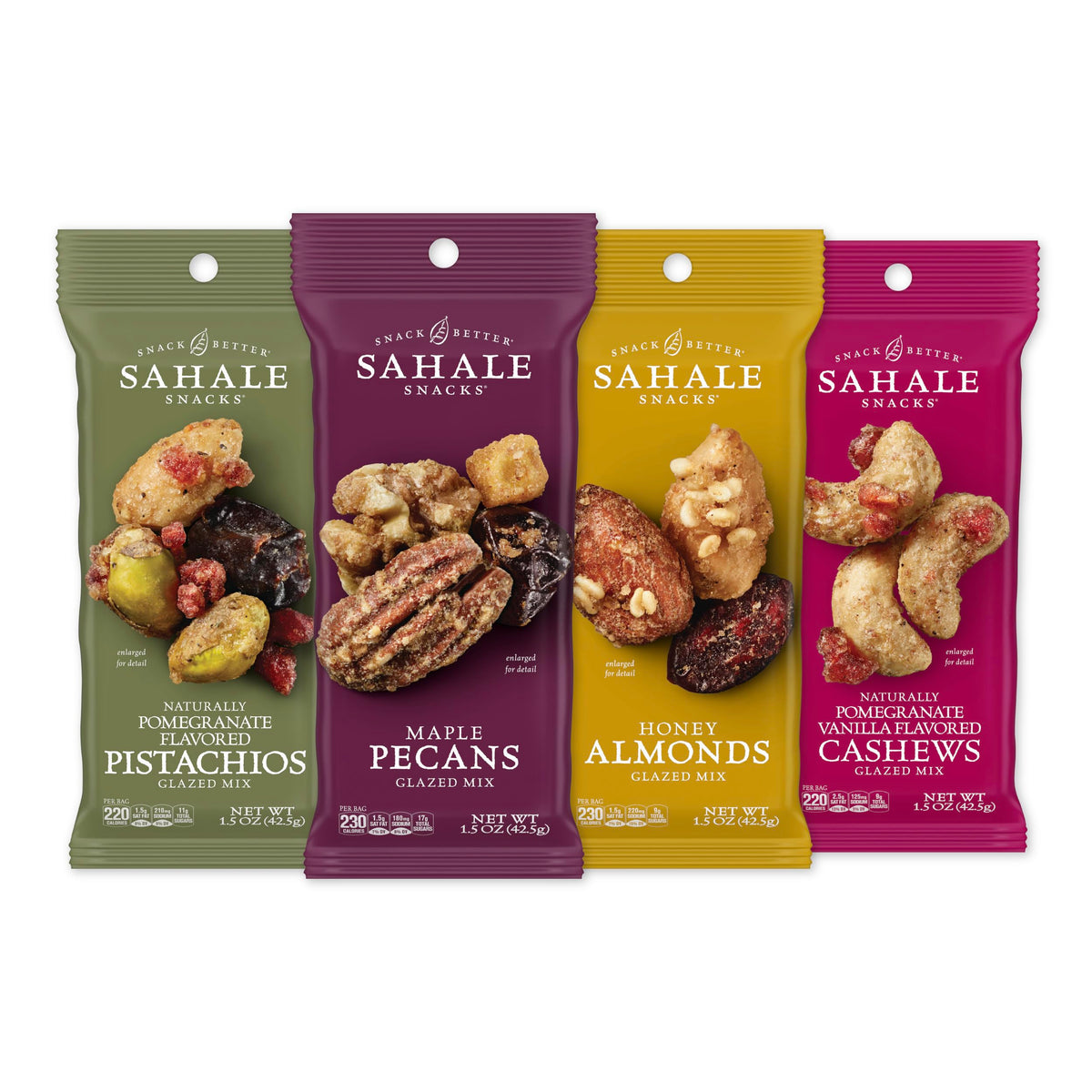 Sahale Snacks glazed maple pecans in a grab-and-go pouch for on-the-go snacking