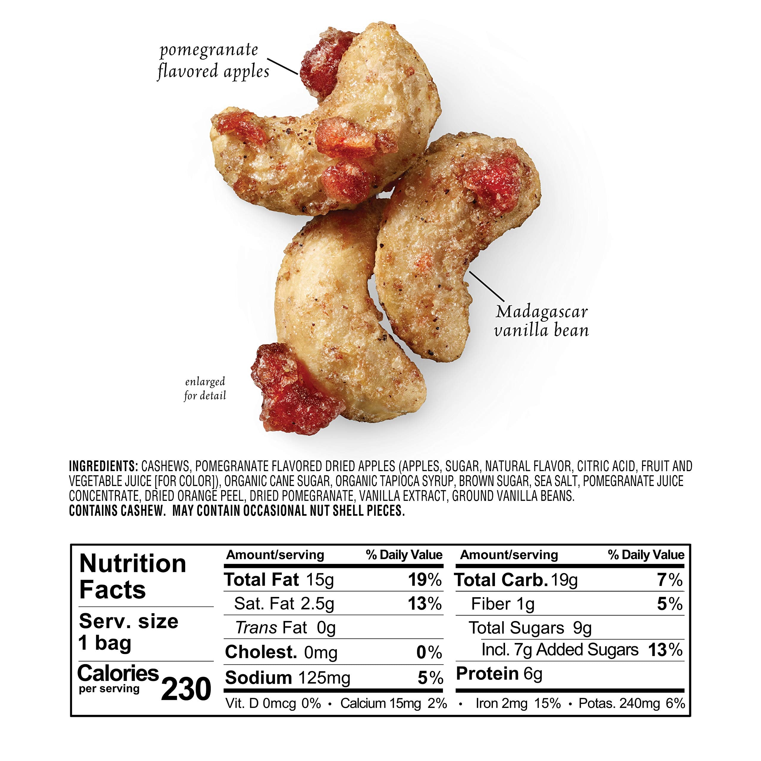 Sahale Snacks Pomegranate-Infused Apples with cashews for a bright tang