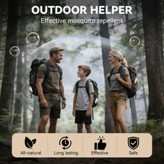 SAHETO Mosquito Repellent 36 Balls in yard setup highlighting scent-based protection.