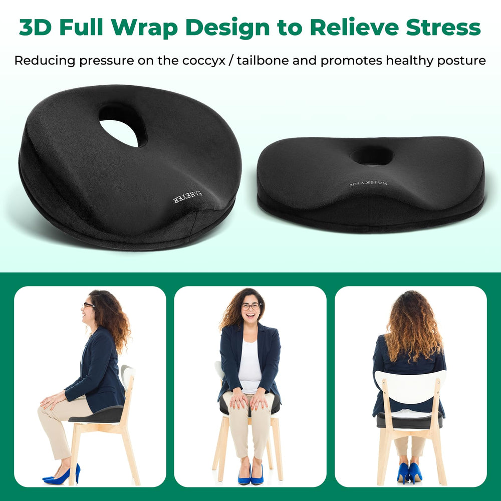 SAHEYER Donut Pillow with non-slip bottom for stable seating