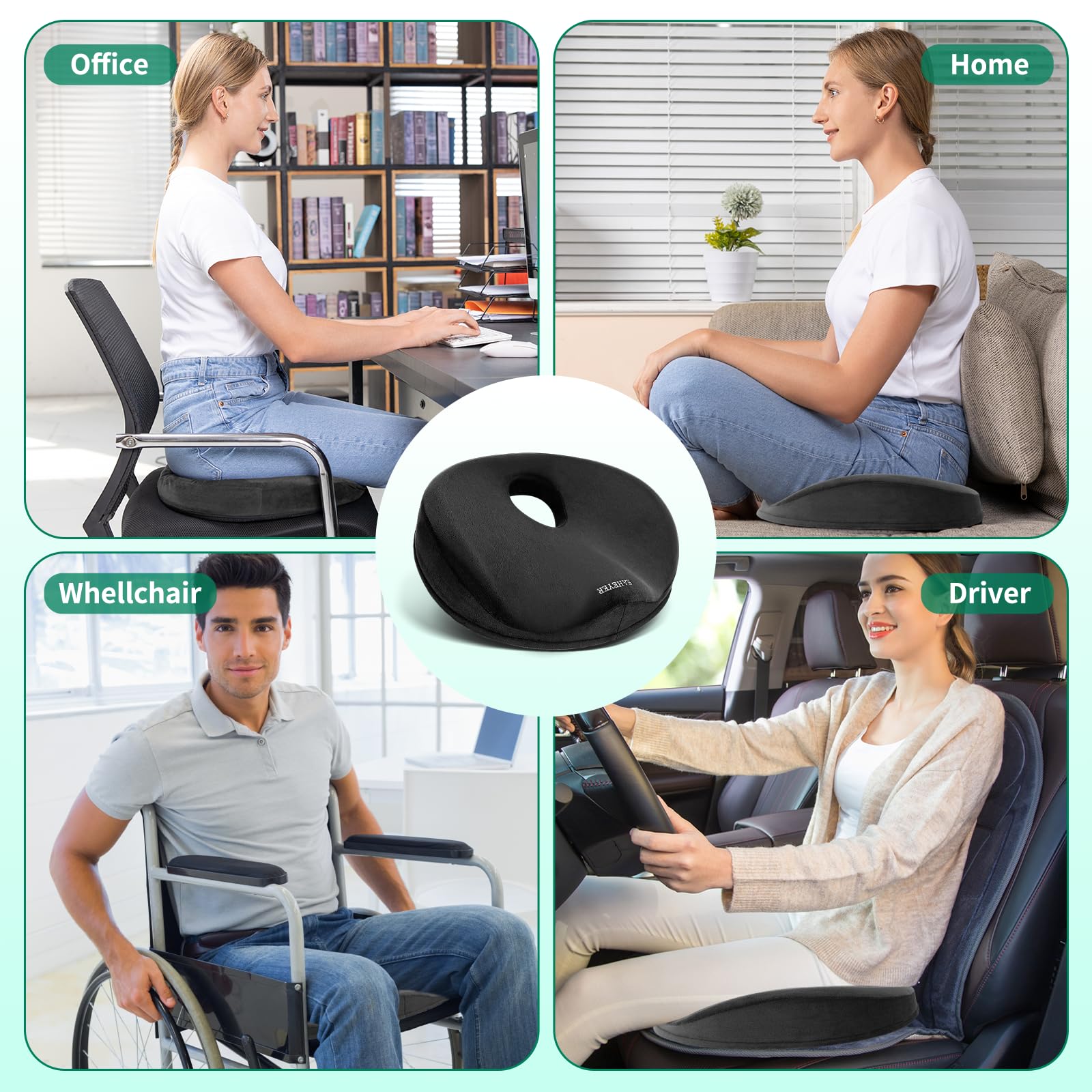 SAHEYER Donut Pillow aiding comfort during pregnancy