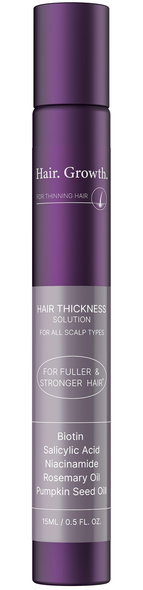 Sahha hair thickening serum bottle targets scalp care for fuller-looking hair