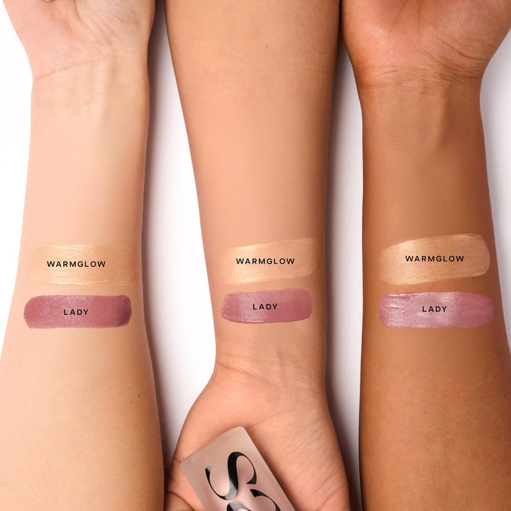 Dew Blush Lady swatch demonstrates sheer, natural color with buildable coverage