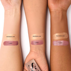 Dew Blush Lady swatch demonstrates sheer, natural color with buildable coverage
