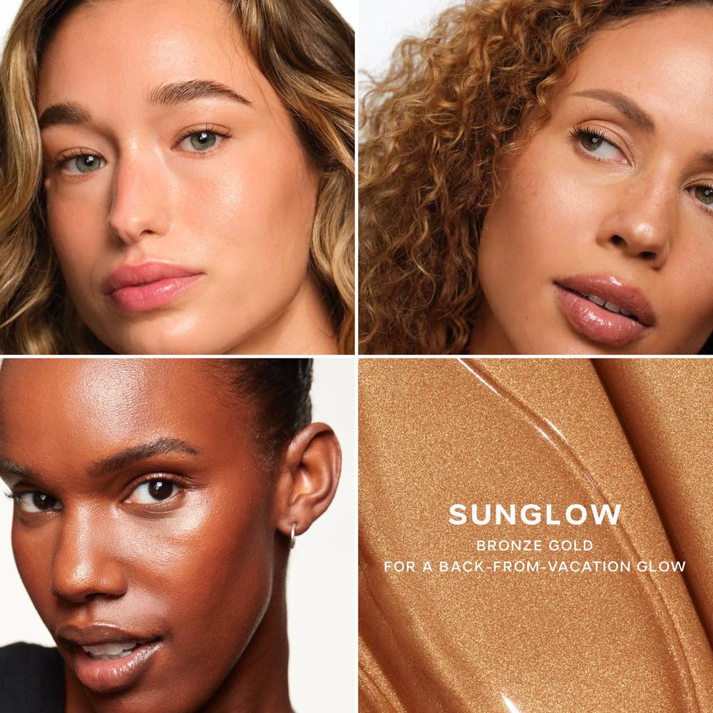 Saie Sunglow tube adds sun-kissed radiance with buildable intensity.
