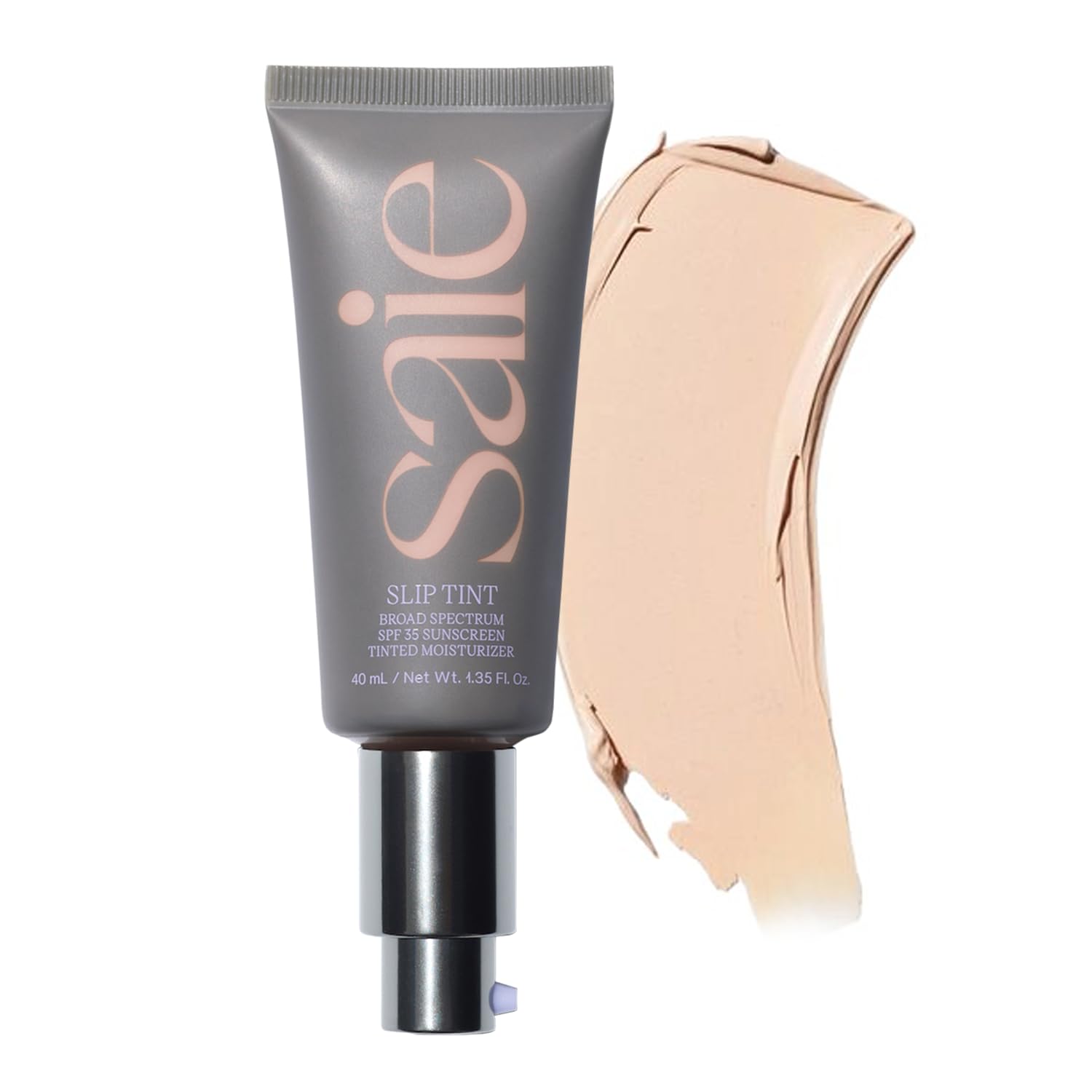 Saie Slip Tint SPF 35 bottle close-up for everyday hydration