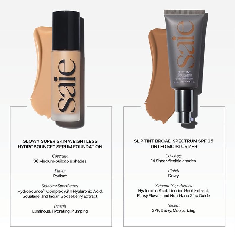 Saie Slip Tint cruelty-free formula promotes clean beauty in a compact bottle.