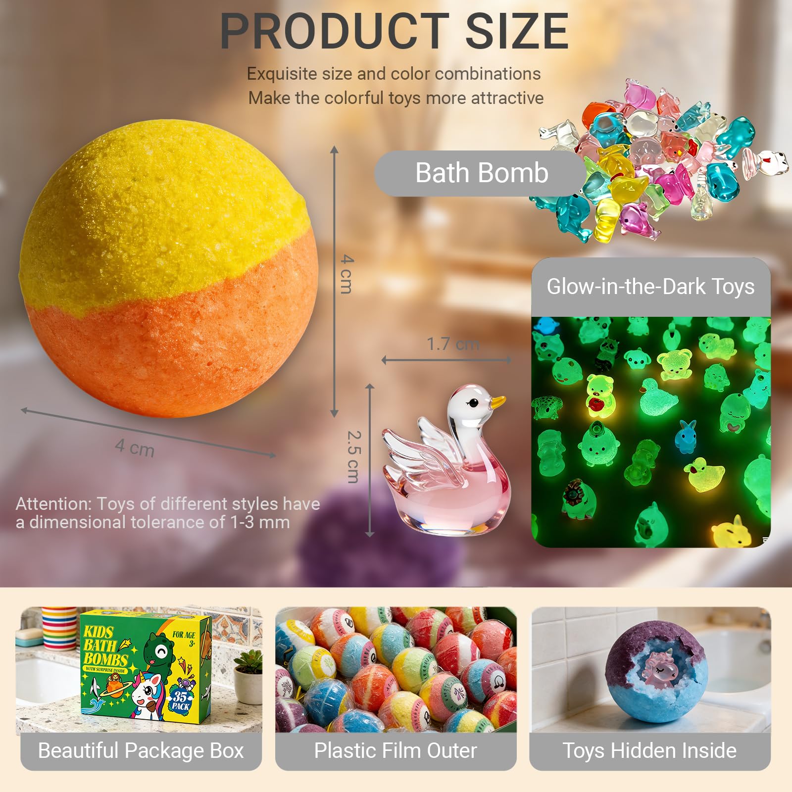 Sailimu glow-in-the-dark animal toys illuminate the bath after light exposure.