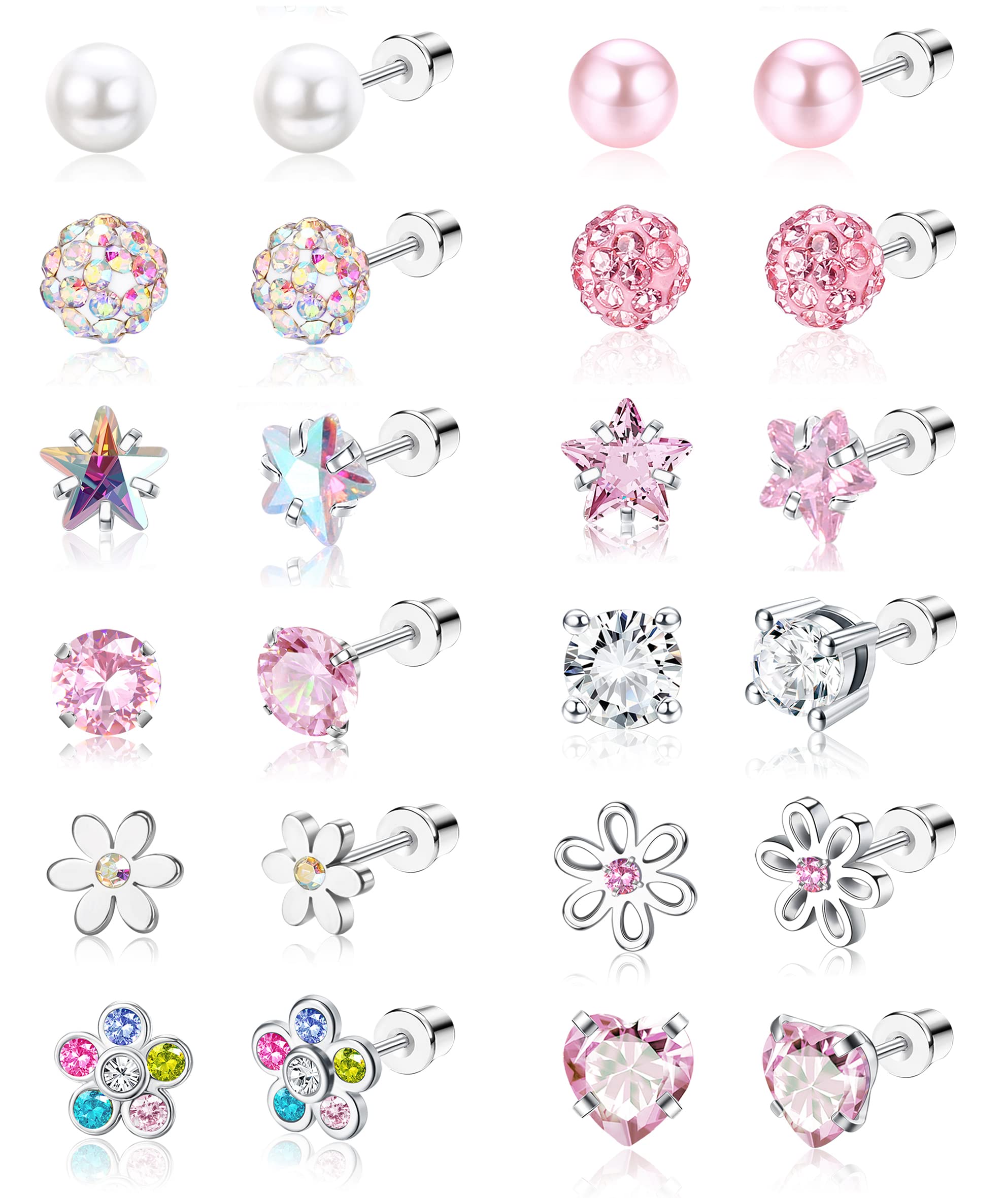 SAILIMUE heart CZ stud earring close-up for comfortable daily wear