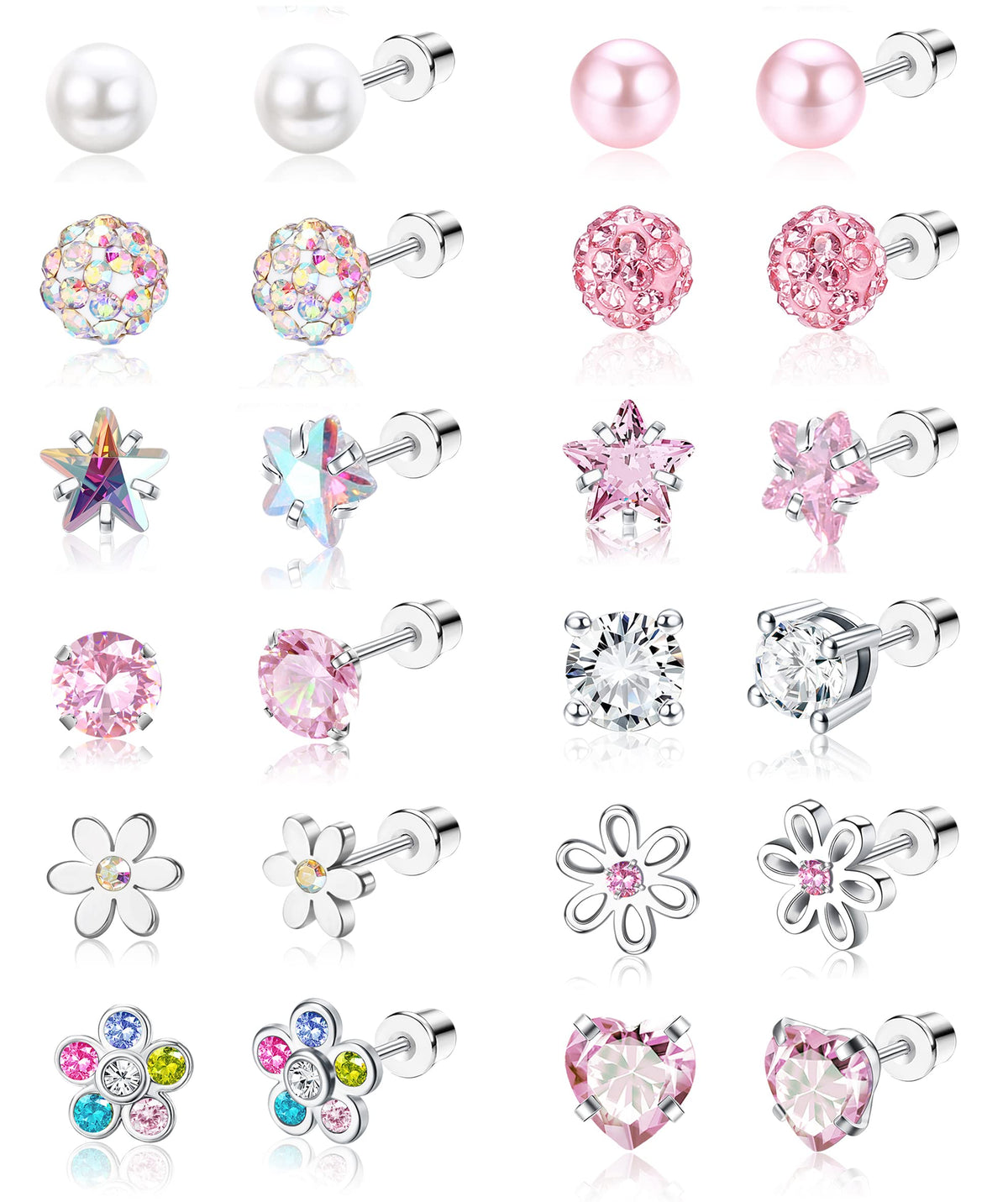 SAILIMUE heart CZ stud earring close-up for comfortable daily wear