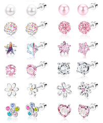 SAILIMUE heart CZ stud earring close-up for comfortable daily wear