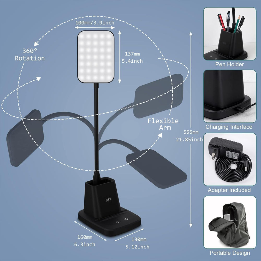 Sailstar dorm room lamp with adjustable neck saves space and adapts to tasks.