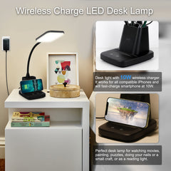 Sailstar desk lamp featuring built-in pen holder for organized study space.