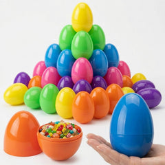SAILYLENCEY 30-piece Easter eggs in six colors for vibrant hunts and décor.