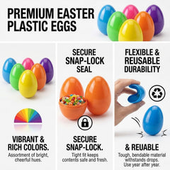 SAILYLENCEY durable plastic eggs withstand energetic hunts and reuse across Easters.