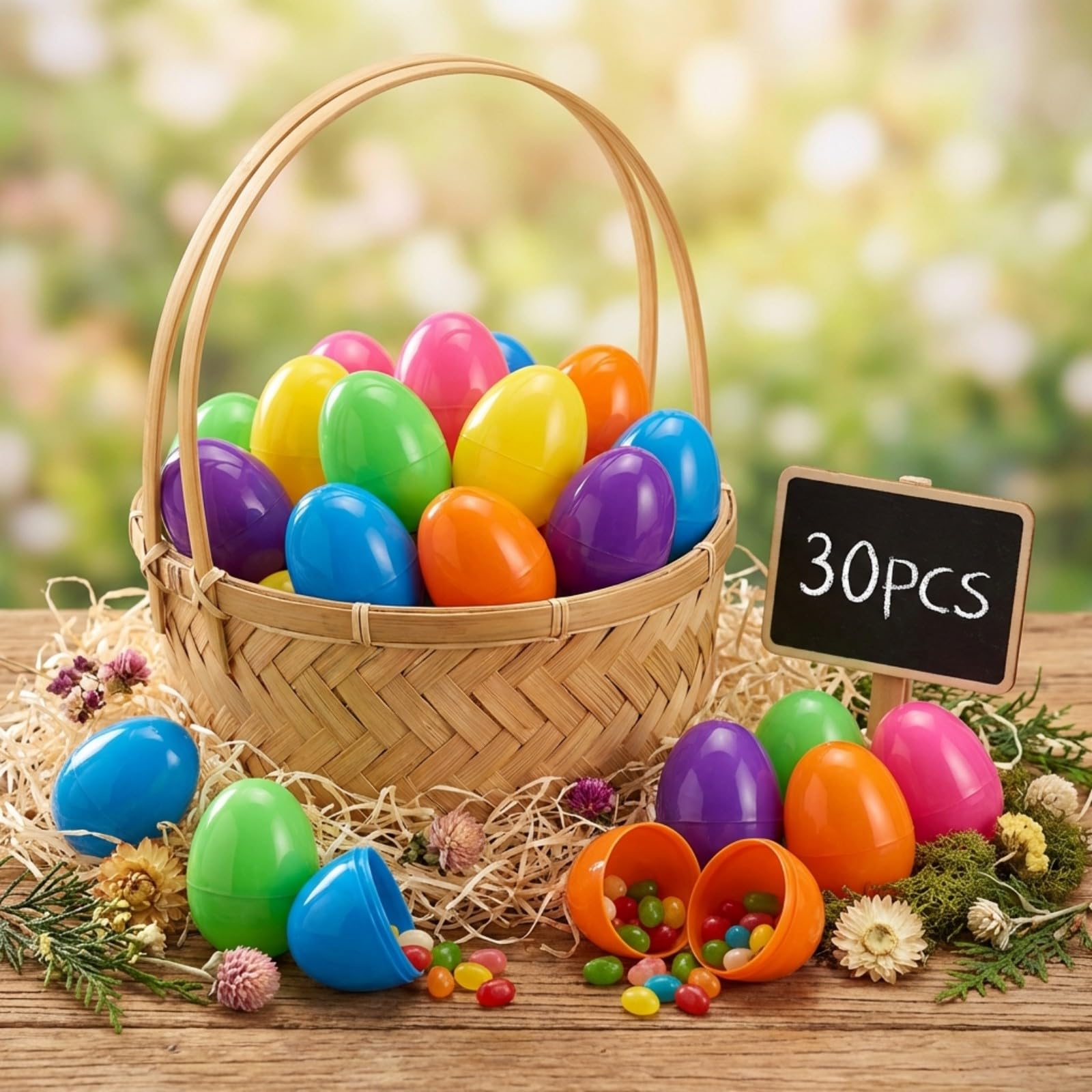 SAILYLENCEY fillable eggs open easily for quick filling with candies or toys.