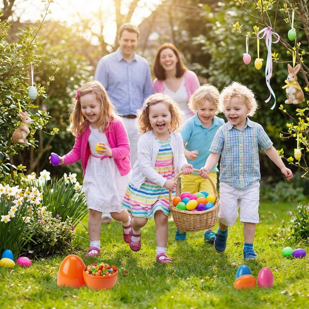 SAILYLENCEY 30-piece egg set ideal for baskets, hunts, and party favors.