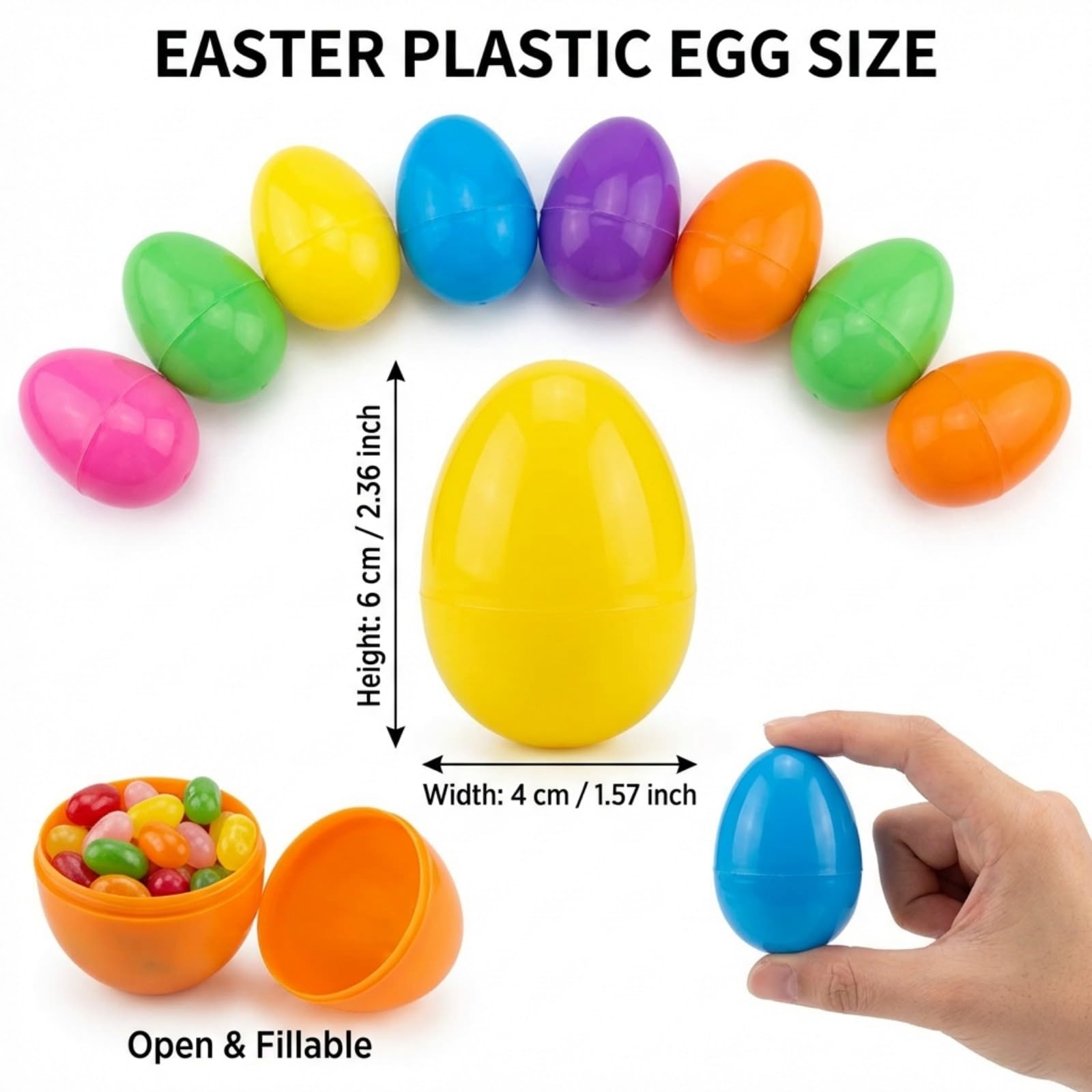 SAILYLENCEY Easter egg snap-lock closure ensures contents stay secure during play.