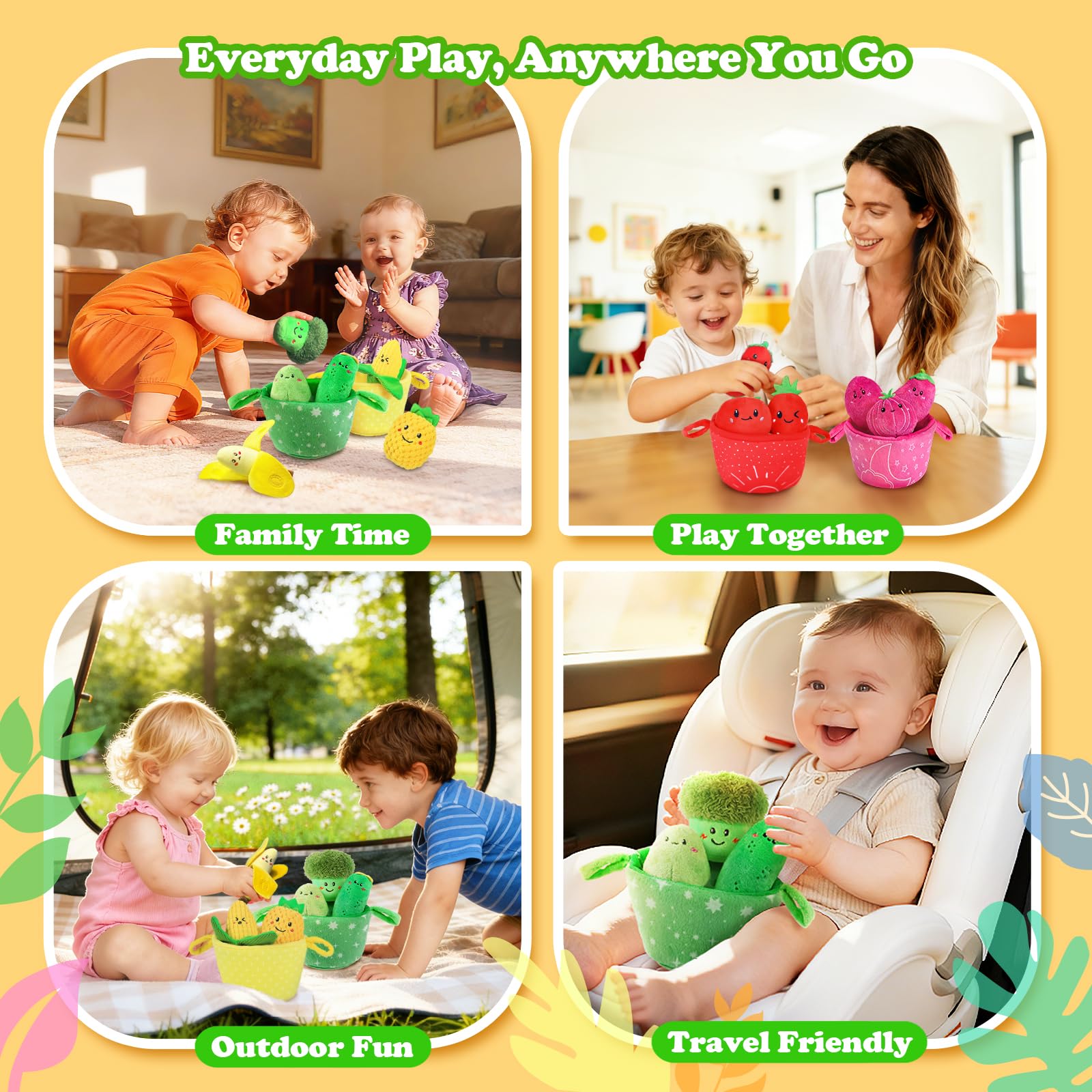SAIMAND toys encourage peeling, squeezing, and pouring actions for motor growth
