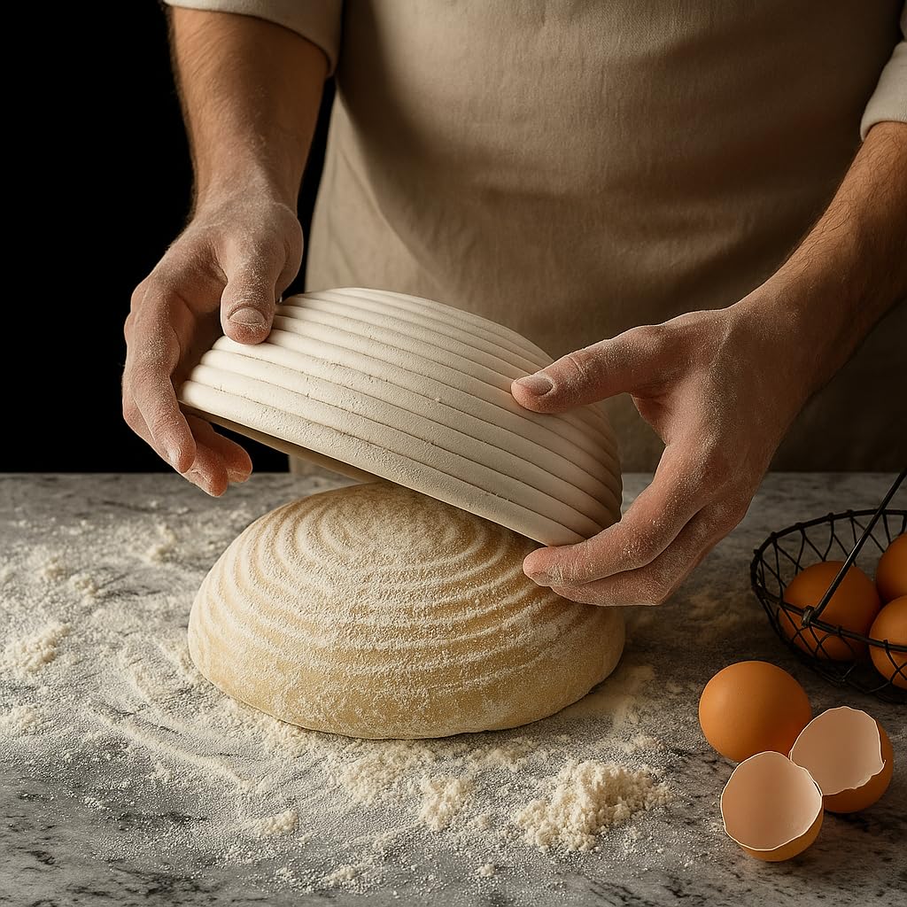 Saint Germain Bakery 10-inch round banneton supports medium to large loaves.