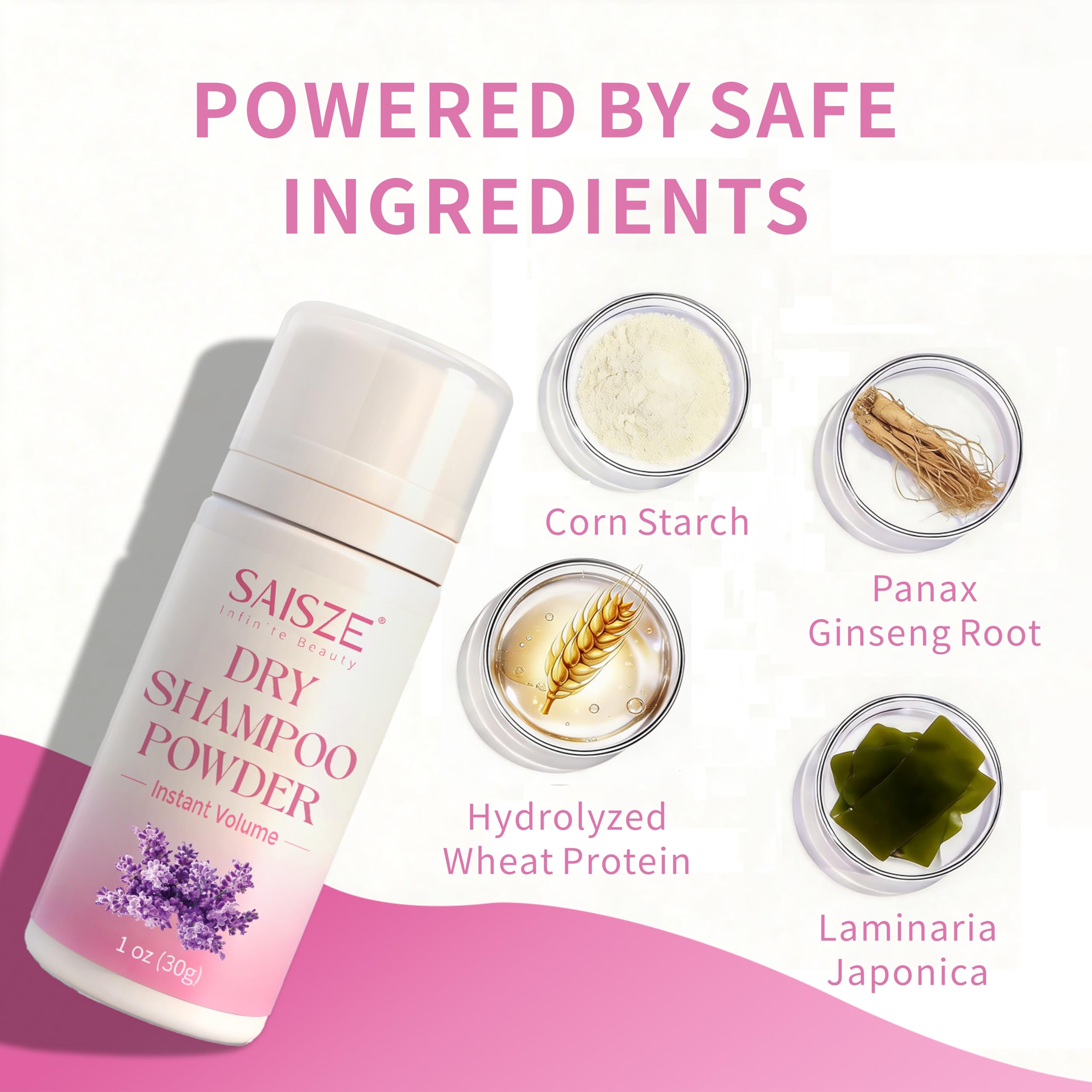 SAISZE quick-use powder keeps hair fresh during busy days.