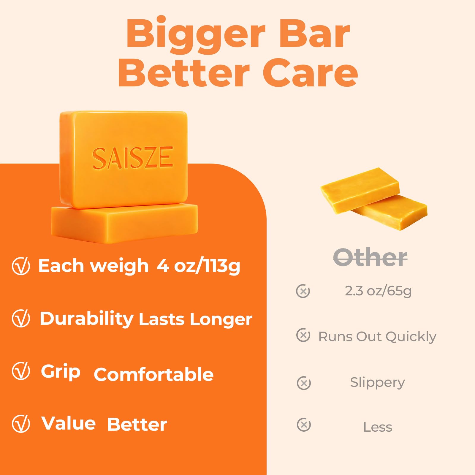 SAISZE Turmeric Soap vegan and paraben-free badge signaling clean beauty