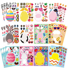 SAKAIPA 36-piece Easter stickers with eggs for kids' crafts and classroom decorations.