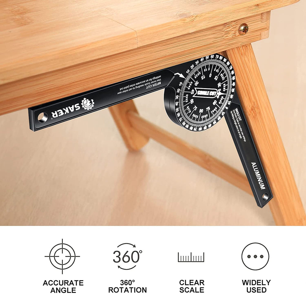 Saker black edition protractor designed for versatile trades and reliability.