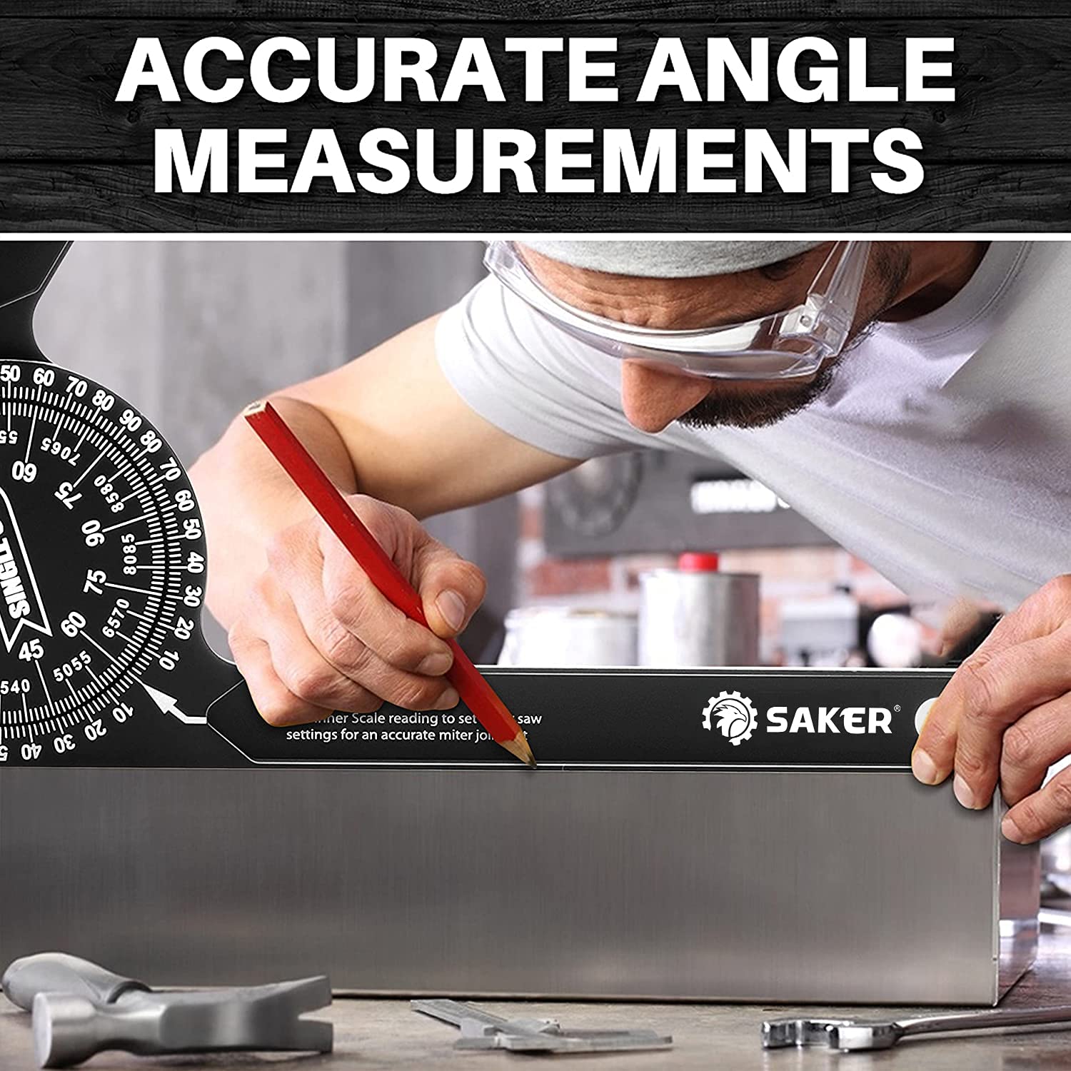 Saker compact protractor design is portable and easy to carry.